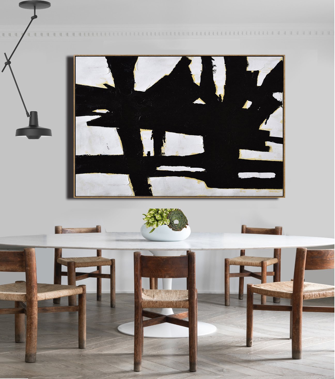 Horizontal Palette Knife Minimalist Art #C16Z - Click Image to Close